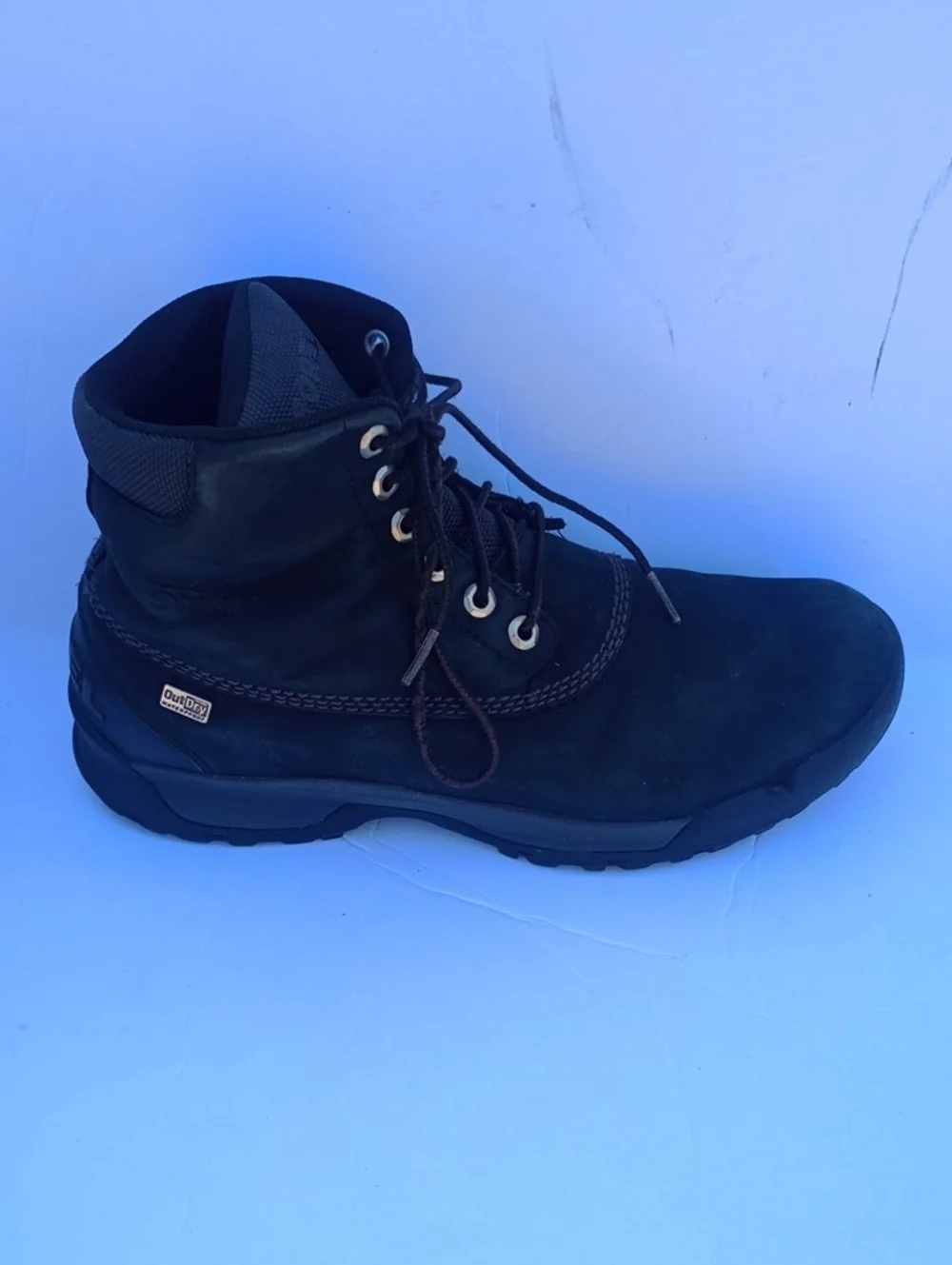 Sorel Paxson 6IN Outdry Hiking Boots Black Nubuck Leather Size 10.5 Waterproof